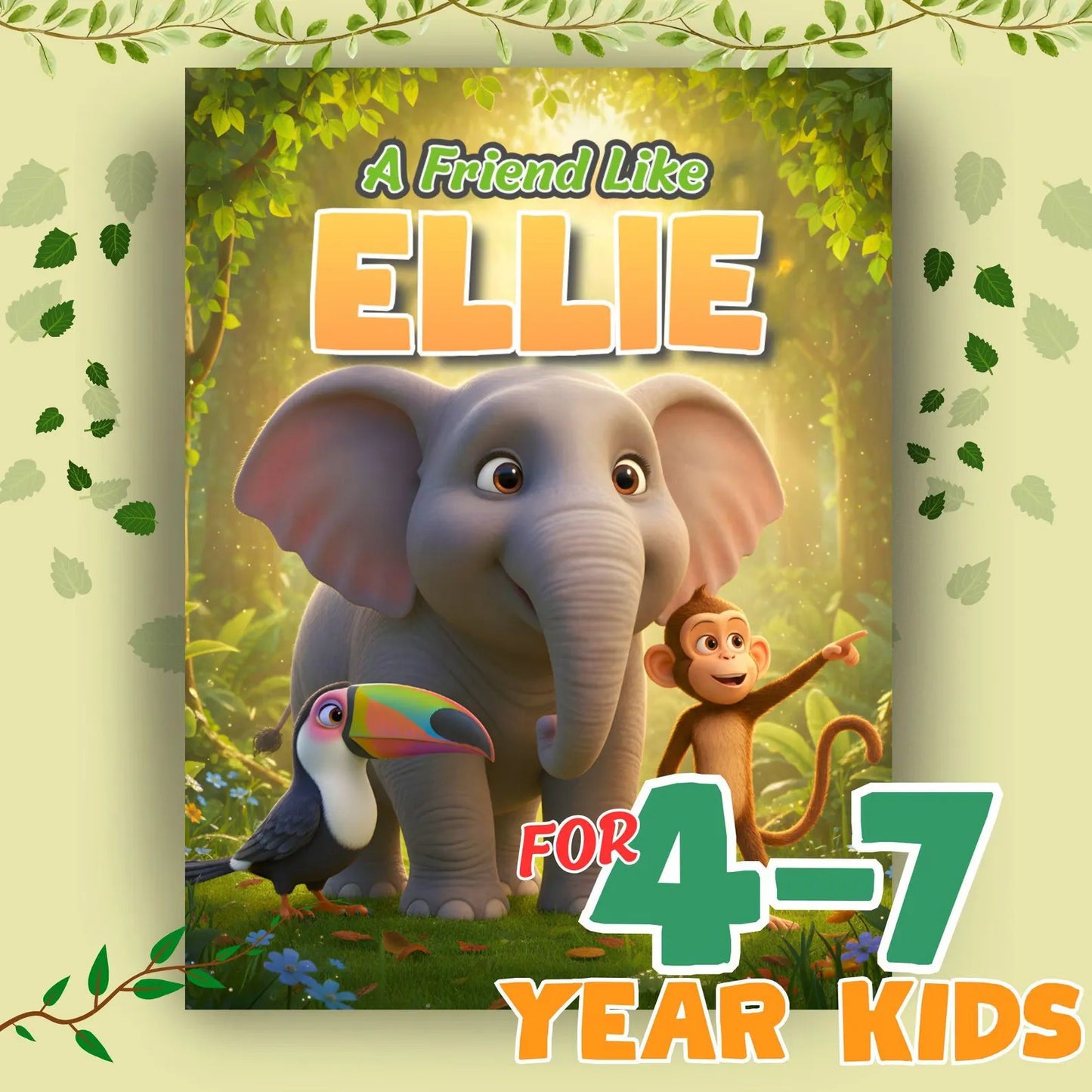 Kids Story Book PDF – A Friend Like Ellie | Children's Kindness Adventure Digital Download