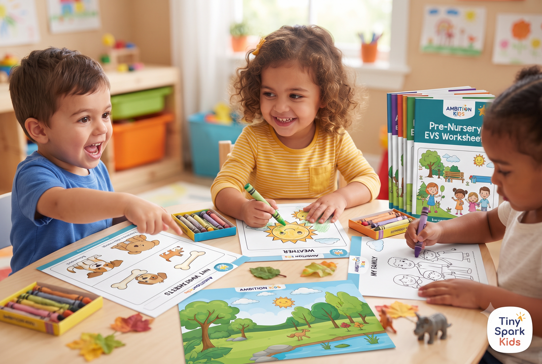 Pre-Nursery EVS Worksheets: 56 Pages of Everyday Environment Learning for Toddlers & Preschoolers