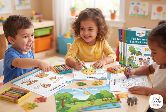Pre-Nursery EVS Worksheets: 56 Pages of Everyday Environment Learning for Toddlers & Preschoolers