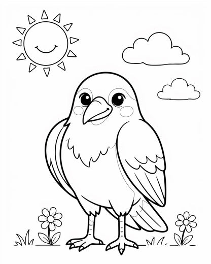 100 Bird Coloring Pages for Kids | Printable PDF Activity Book | Summer Fun Learning