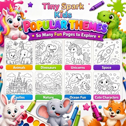 100,000+ Coloring Pages Bundle | 100+ Printable Coloring Books for Kids & Adults