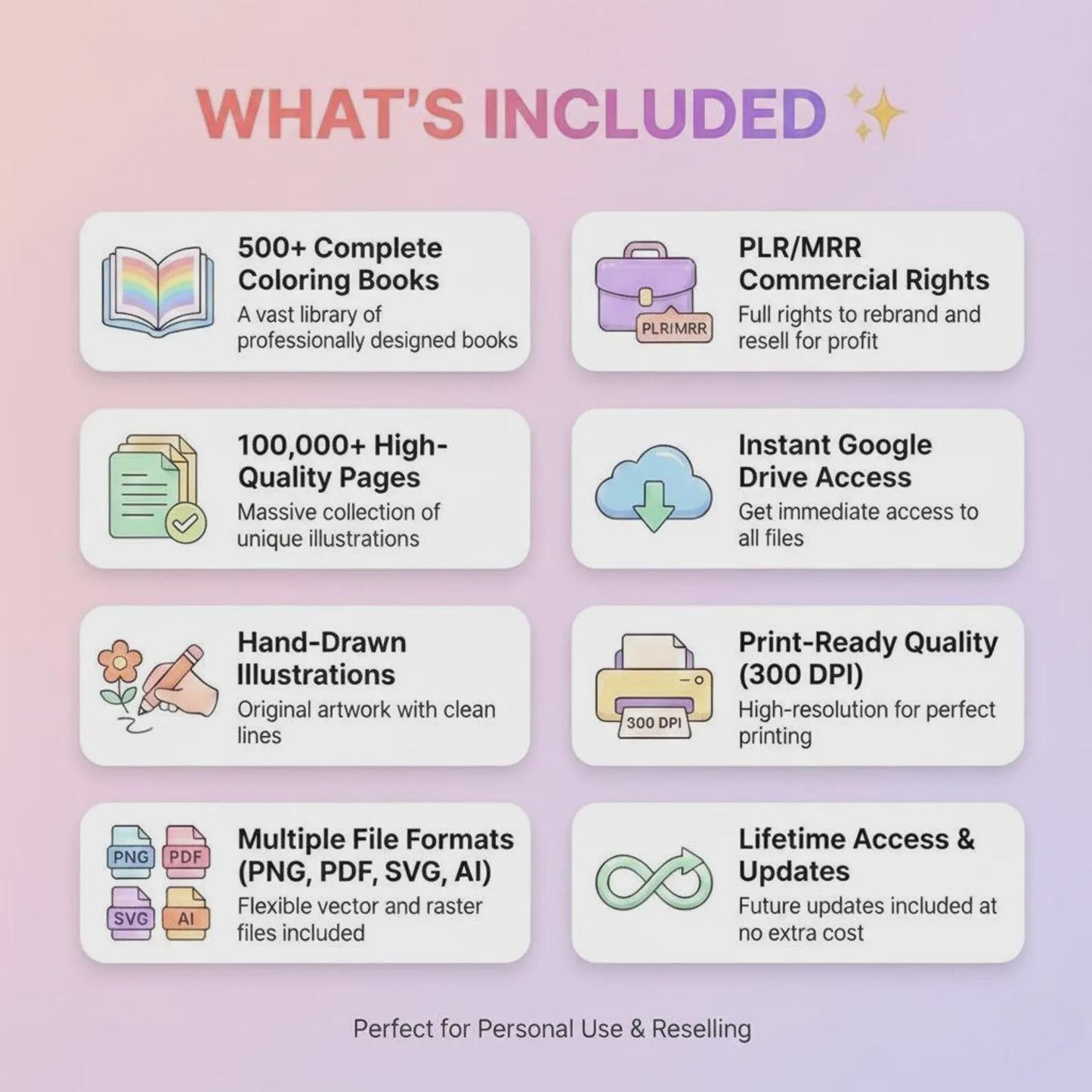 100,000+ Coloring Pages Mega Bundle | Kids & Adults Printable Coloring Book PDF