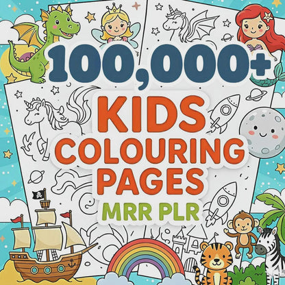 100,000+ Coloring Pages Mega Bundle | Kids & Adults Printable Coloring Book PDF