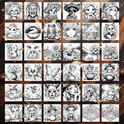 11000+ Coloring Pages Bundle for Kids & Adults | Printable Coloring Book Collection | Grayscale & Black White Coloring Pages | Creative Activity Pack