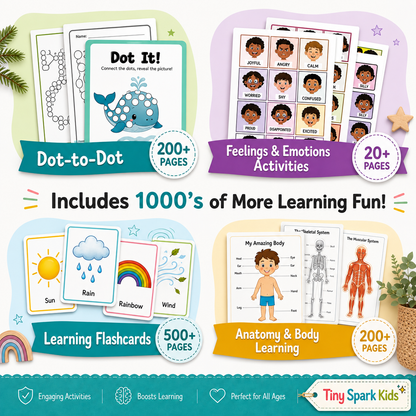 15,000+ Kids Activity Pages Bundle | Preschool Worksheets, Kindergarten Printables, Homeschool Activities