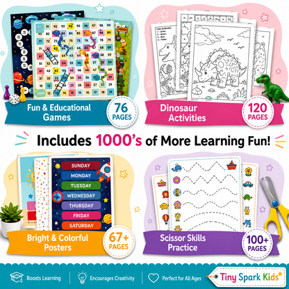 15,000+ Kids Activity Pages Bundle | Preschool Worksheets, Kindergarten Printables, Homeschool Activities