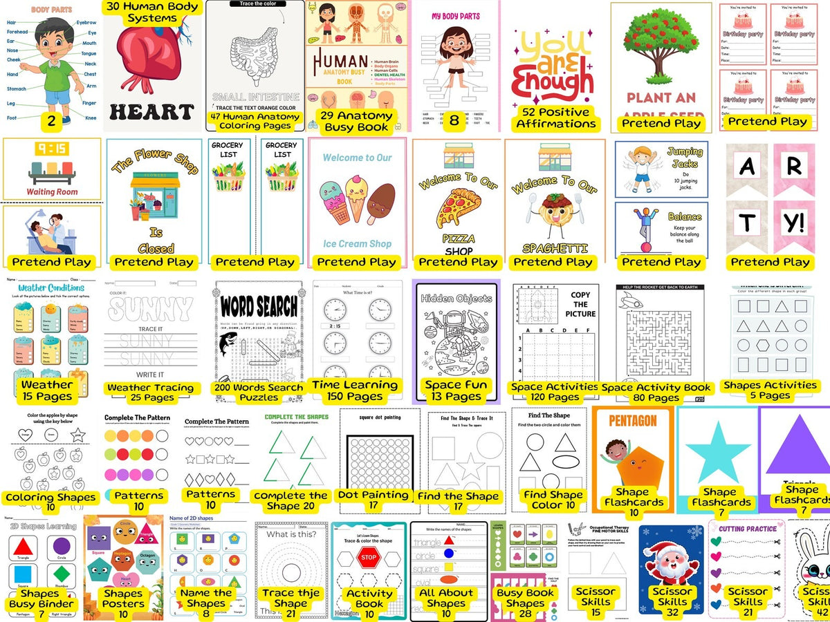 15,000+ Preschool Worksheets Mega Bundle | Printable Learning