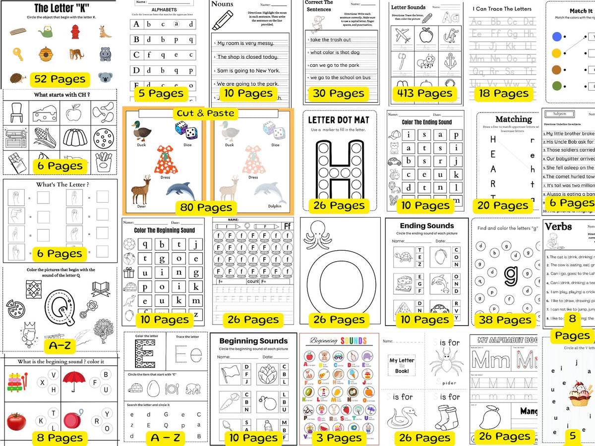 15,000+ Preschool Worksheets Mega Bundle | Printable Learning