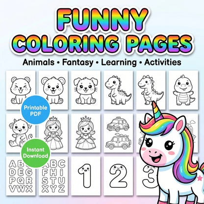 200,000+ Kids Learning Bundle | Coloring Pages & Worksheets PLR MRR