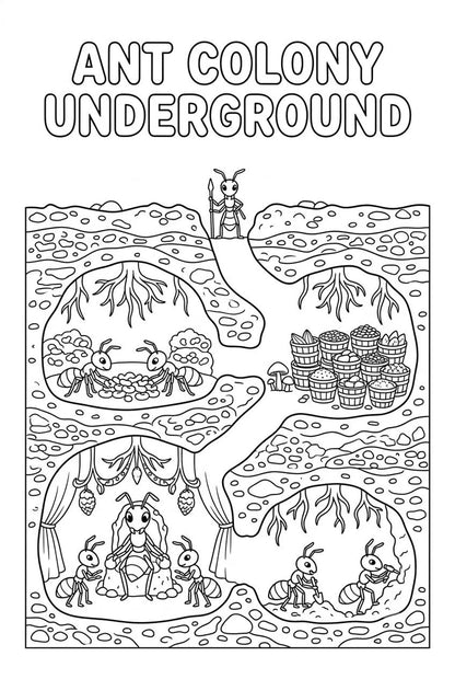 30 Jungle Animals Coloring Pages Bundle for Kids | Bugs & Birds Printable PDF Activity Book