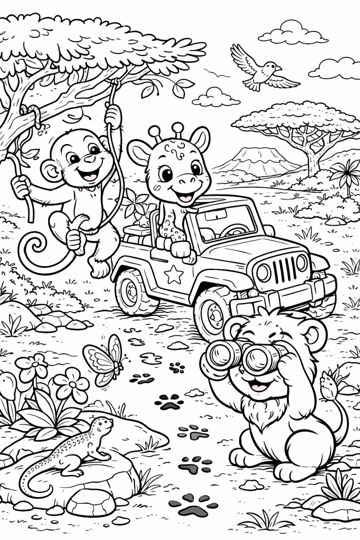 39 Animal Coloring Pages for Kids | Printable PDF Coloring Book | Preschool Learning Activity
