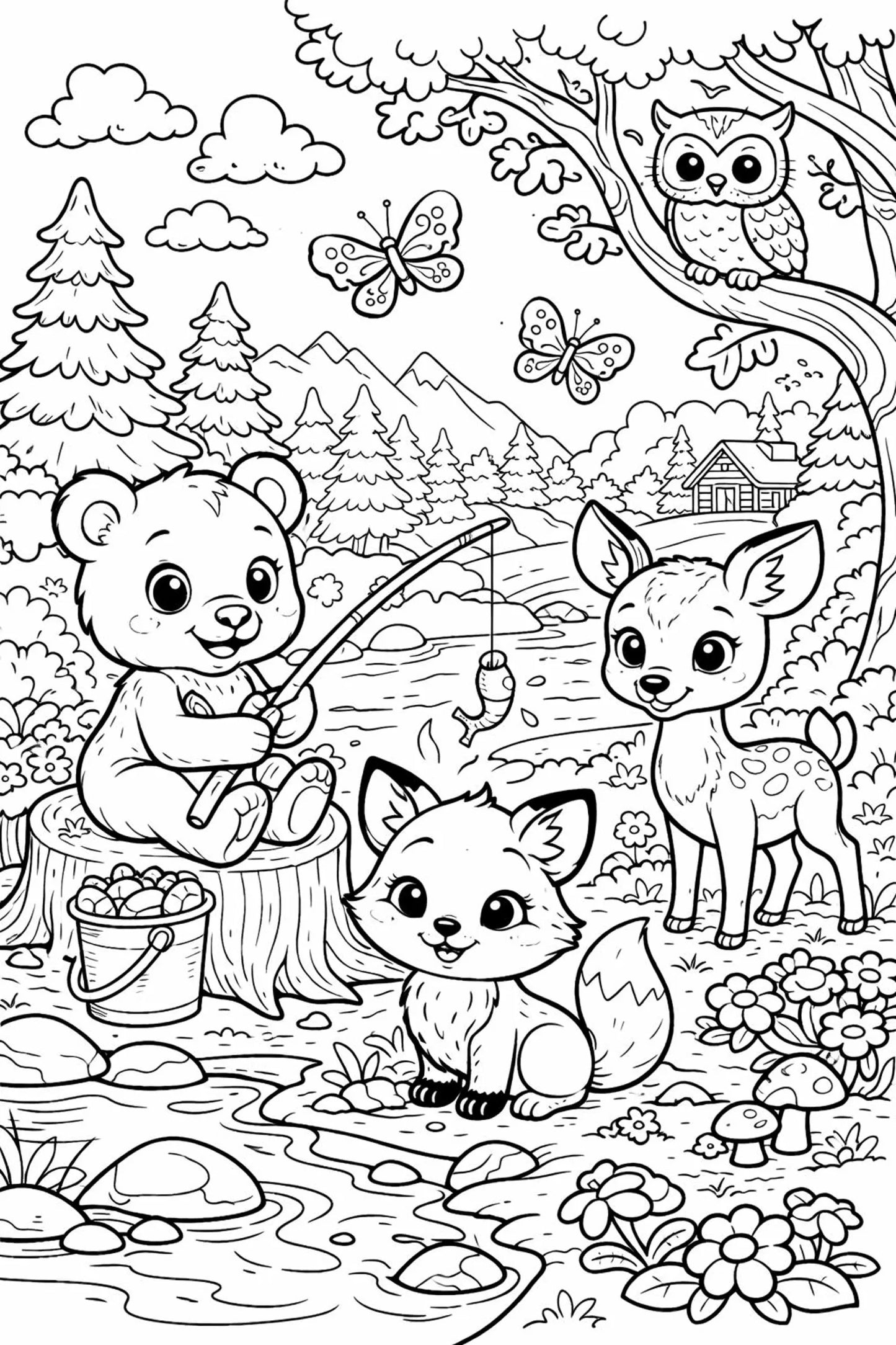 39 Animal Coloring Pages for Kids | Printable PDF Coloring Book | Preschool Learning Activity