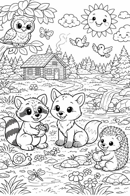 39 Animal Coloring Pages for Kids | Printable PDF Coloring Book | Preschool Learning Activity