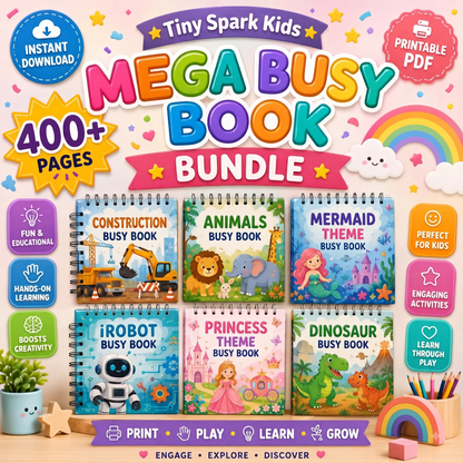 400+ Kids Learning Activities Bundle PLR MRR | Editable Canva Worksheets | Preschool & Kindergarten Printable