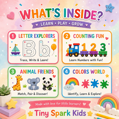 400+ Kids Learning Activities Bundle PLR MRR | Editable Canva Worksheets | Preschool & Kindergarten Printable