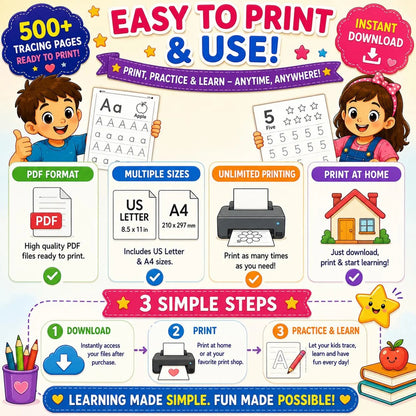 500+ Tracing Worksheets for Kids | Preschool & Kindergarten Printable