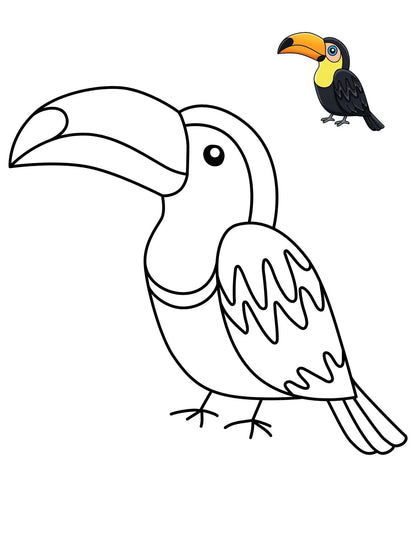 50 Bird Coloring Pages for Kids | Printable Bird Coloring Book | Learning Worksheets