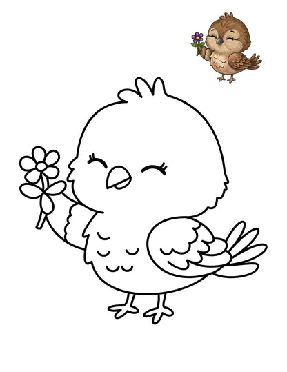 50 Bird Coloring Pages for Kids | Printable Bird Coloring Book | Learning Worksheets