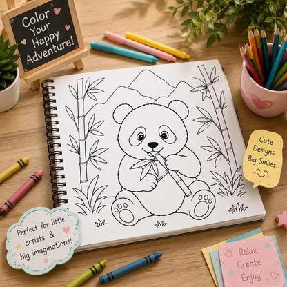 🦁 50 Cute Baby Animals Coloring Book for Kids (Digital PDF Download)