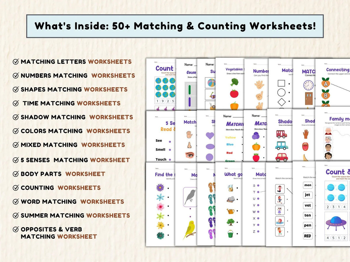 850+ Preschool Worksheets Bundle | Printable Learning Activities for Toddlers & Kindergarten