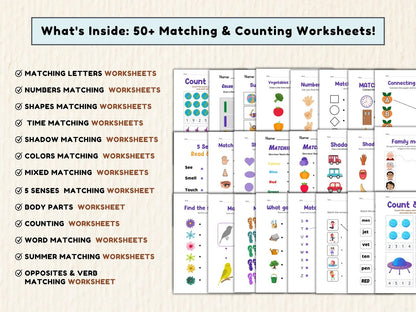 850+ Preschool Worksheets Bundle | Printable Learning Activities for Toddlers & Kindergarten