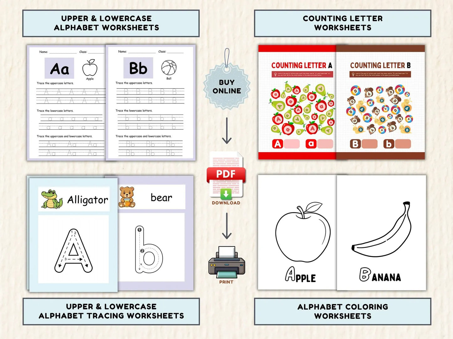 850+ Preschool Worksheets Bundle | Printable Learning Activities for Toddlers & Kindergarten