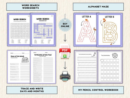 850+ Preschool Worksheets Bundle | Printable Learning Activities for Toddlers & Kindergarten