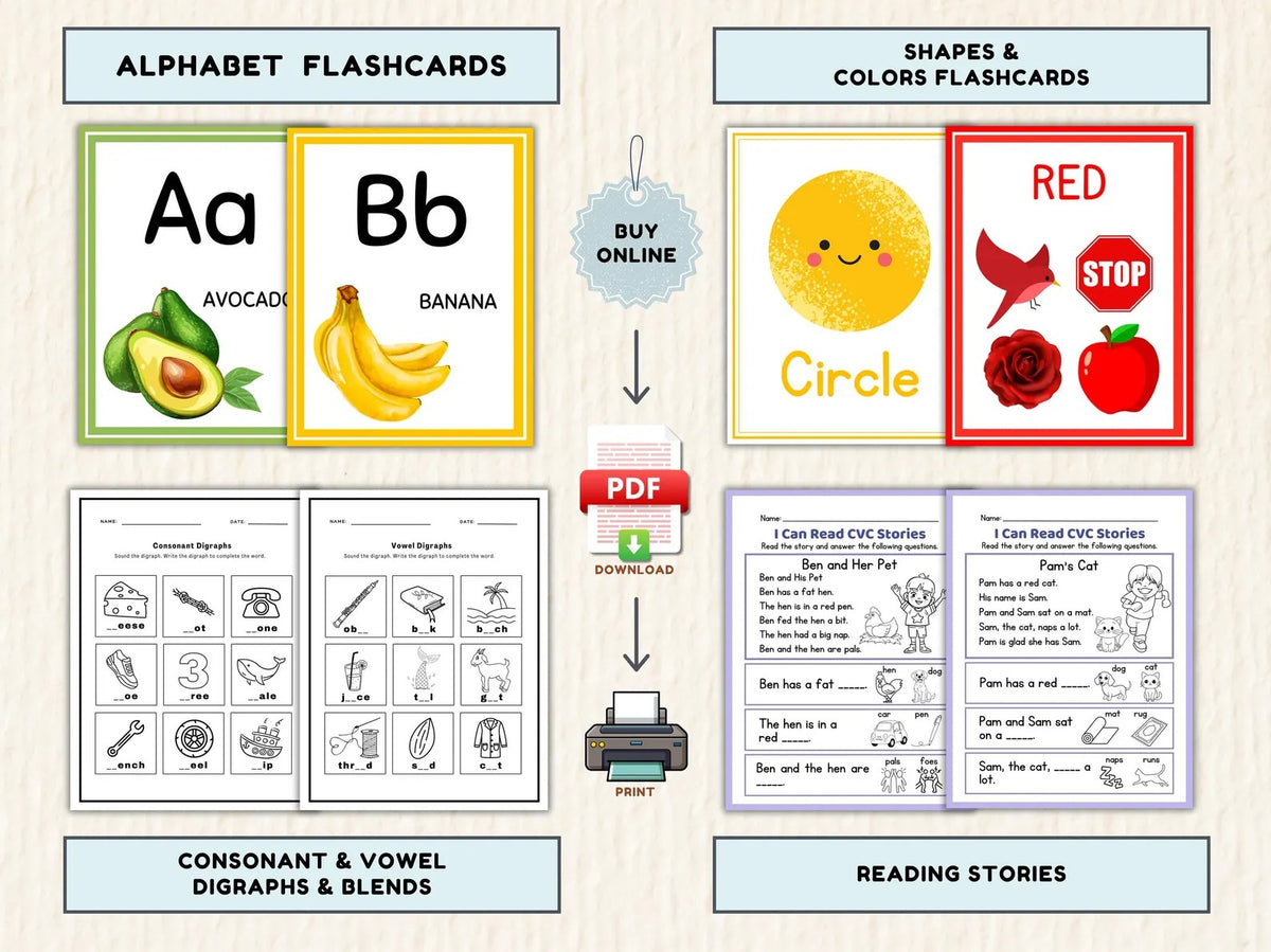 850+ Preschool Worksheets Bundle | Printable Learning Activities for Toddlers & Kindergarten