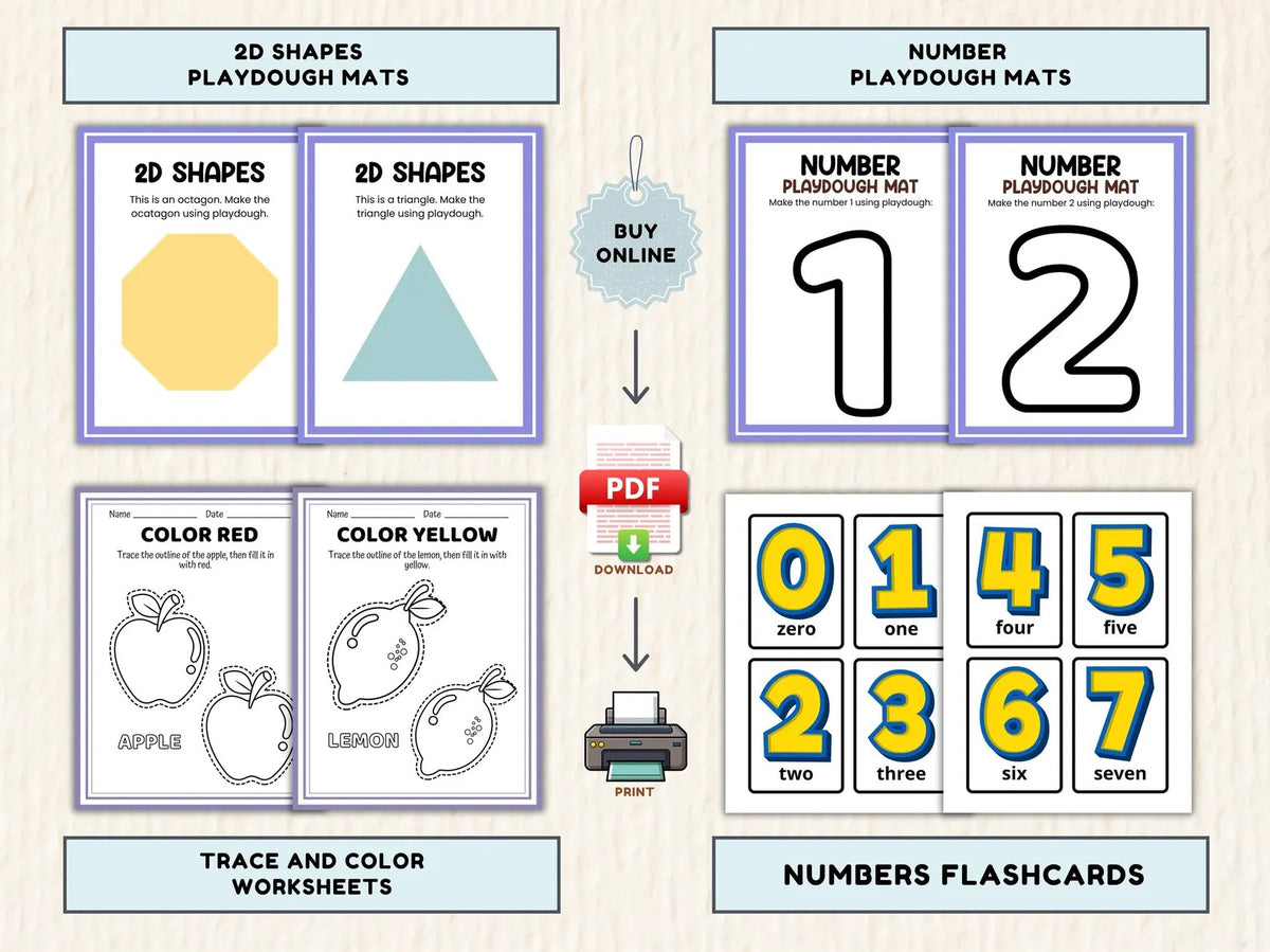 850+ Preschool Worksheets Bundle | Printable Learning Activities for Toddlers & Kindergarten