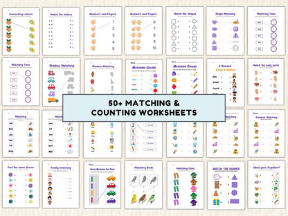 850+ Preschool Worksheets Bundle | Printable Learning Activities for Toddlers & Kindergarten