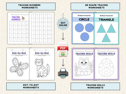 850+ Preschool Worksheets Bundle | Printable Learning Activities for Toddlers & Kindergarten