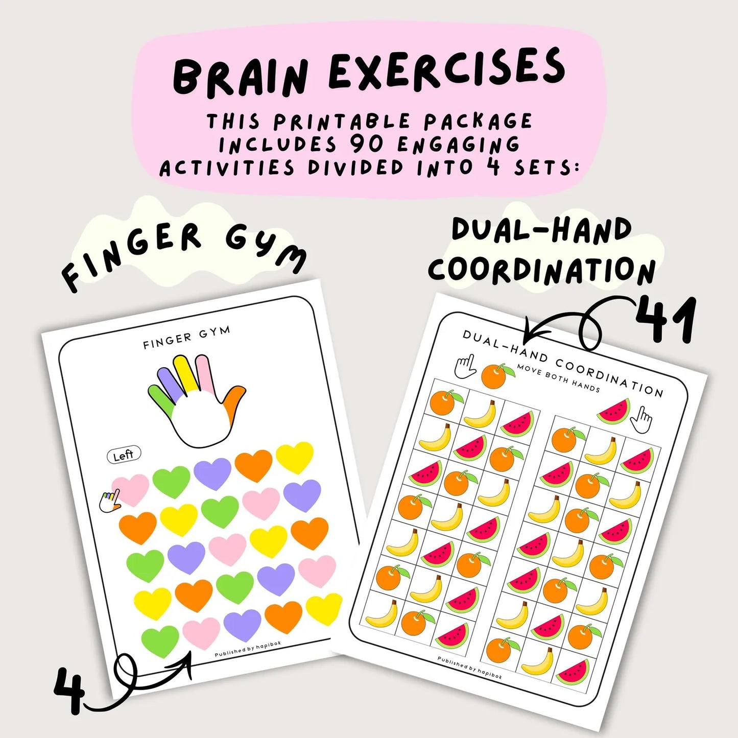 90 Brain & Finger Gym Worksheets for Kids (Printable PDF)