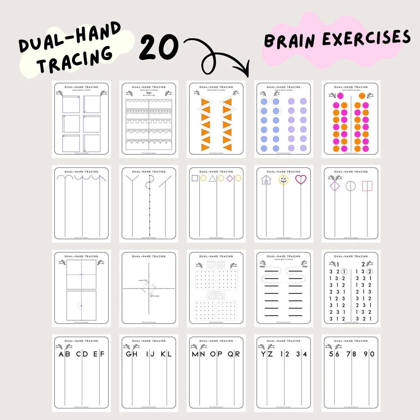 90 Brain & Finger Gym Worksheets for Kids (Printable PDF)