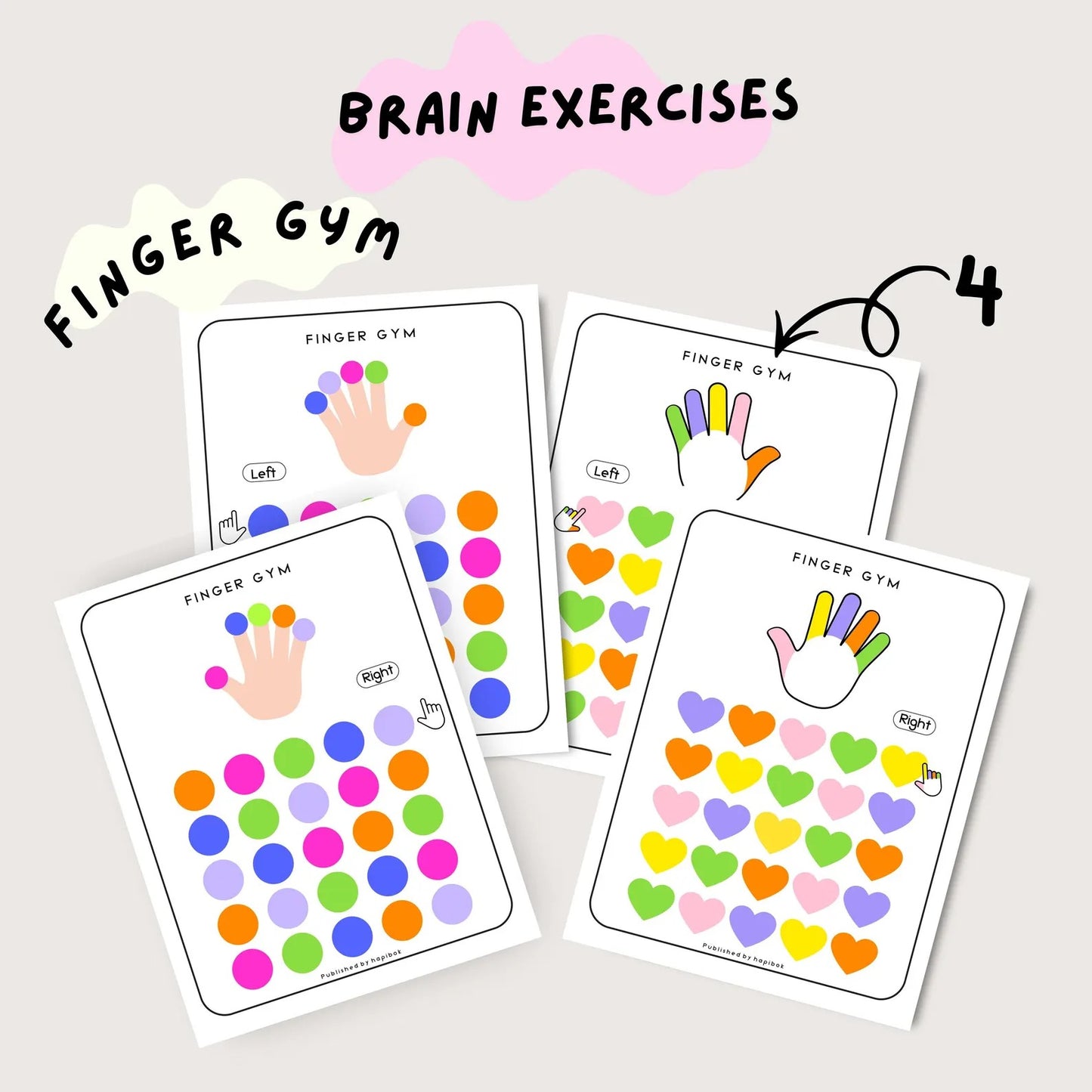 90 Brain & Finger Gym Worksheets for Kids (Printable PDF)