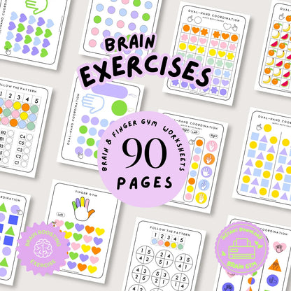 90 Brain & Finger Gym Worksheets for Kids (Printable PDF)
