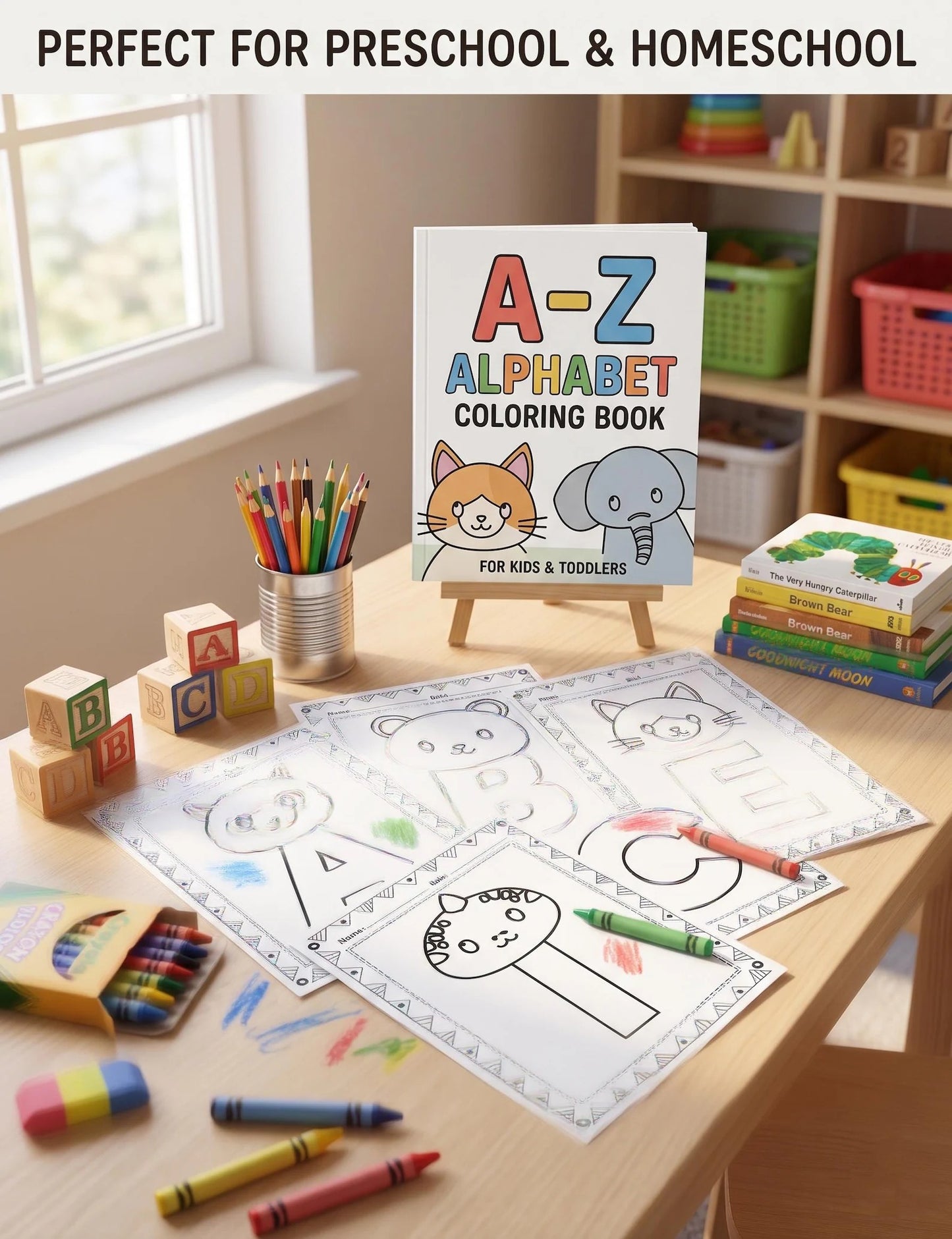 A-Z Alphabet Coloring Pages for Kids | Printable ABC Preschool Worksheets