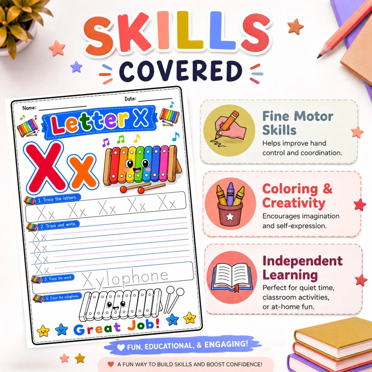 A-Z Alphabet Tracing Worksheets | Preschool ABC Handwriting Printable PDF