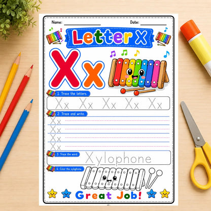 A-Z Alphabet Tracing Worksheets | Preschool ABC Handwriting Printable PDF