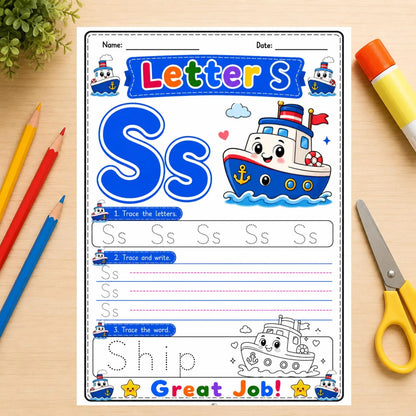 A-Z Alphabet Tracing Worksheets | Preschool ABC Handwriting Printable PDF