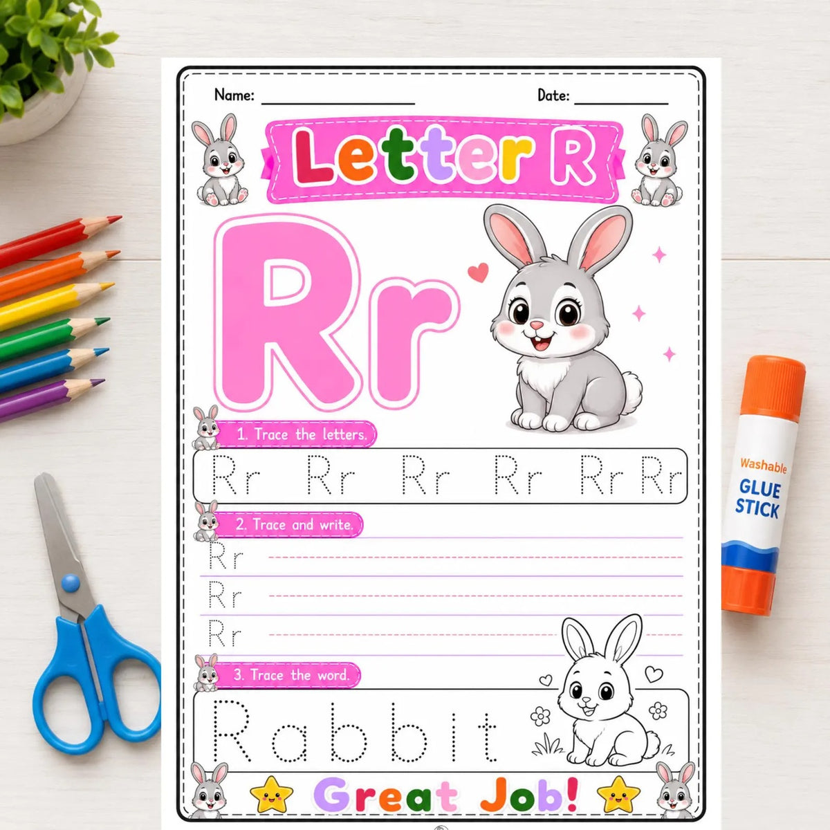 A-Z Alphabet Tracing Worksheets | Preschool ABC Handwriting Printable PDF