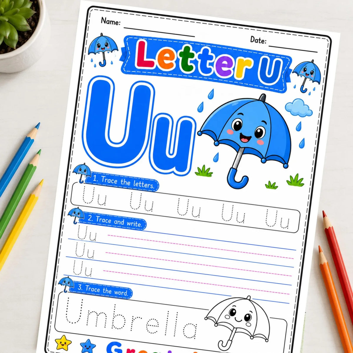 A-Z Alphabet Tracing Worksheets | Preschool ABC Handwriting Printable PDF