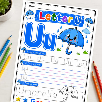 A-Z Alphabet Tracing Worksheets | Preschool ABC Handwriting Printable PDF