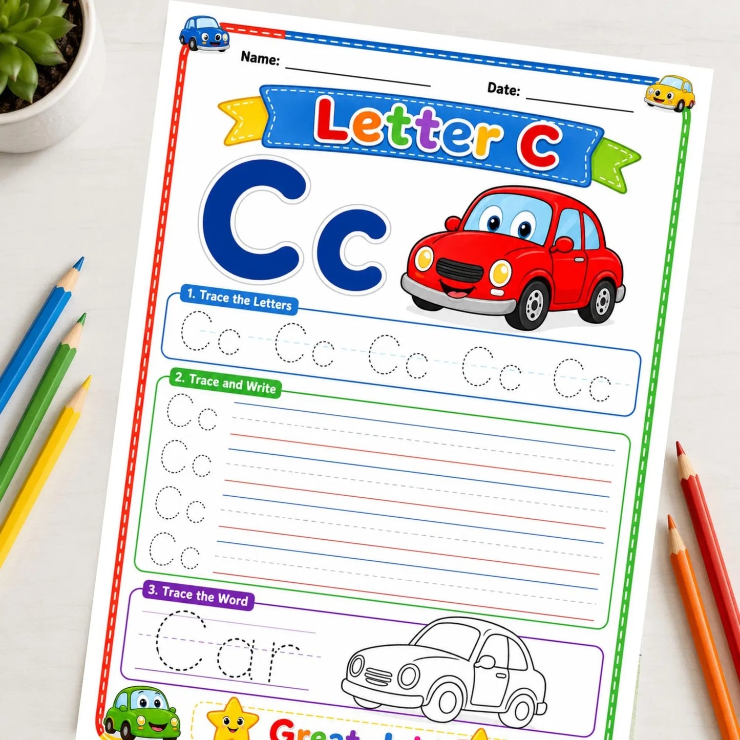 A-Z Alphabet Tracing Worksheets | Preschool ABC Handwriting Printable PDF
