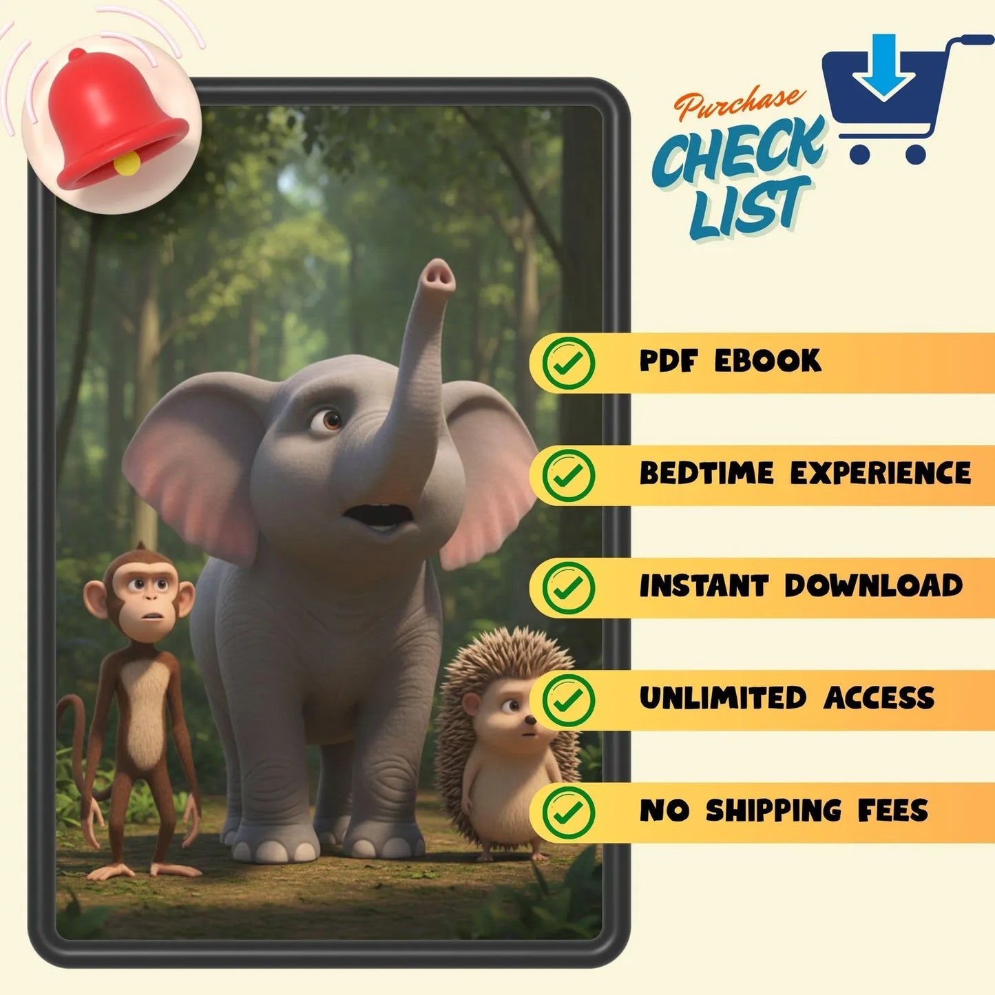 Kids Story Book PDF – A Friend Like Ellie | Children's Kindness Adventure Digital Download