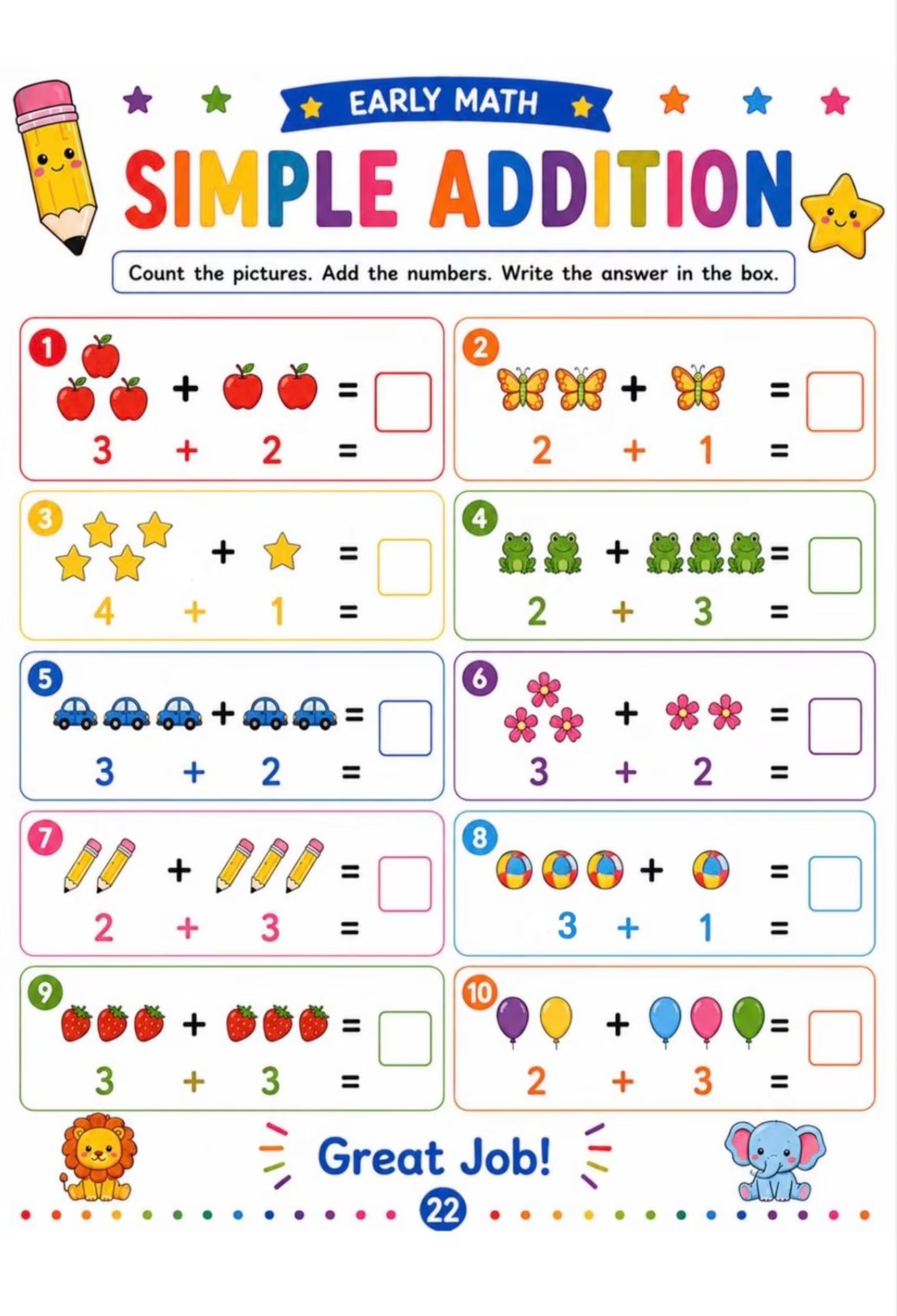 Kindergarten Readiness Workbook Ages 4-6 | 30 Printable Preschool & Pre-K Learning Activities | Letter Tracing, Numbers, Shapes, Early Math, Patterns & Pre-Writing Worksheets | Homeschool PDF