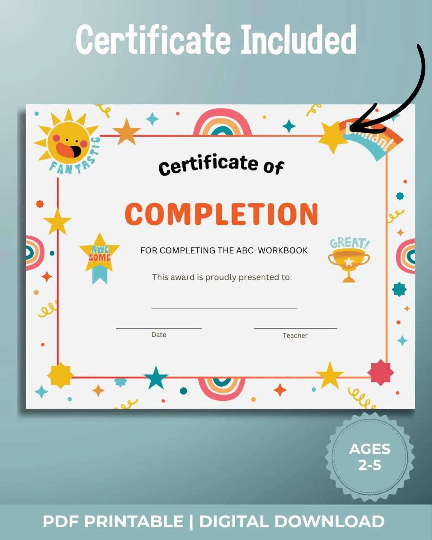 Phonics Workbook & ABC Alphabet Tracing