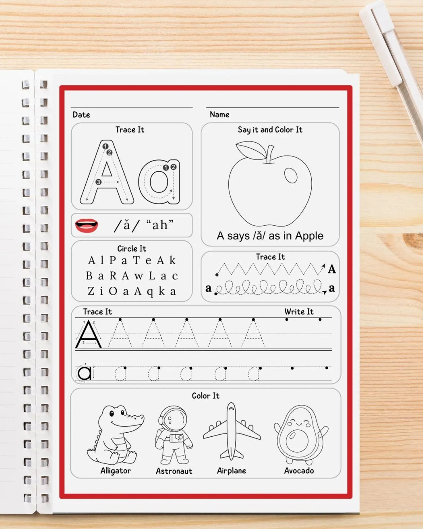 Phonics Workbook & ABC Alphabet Tracing