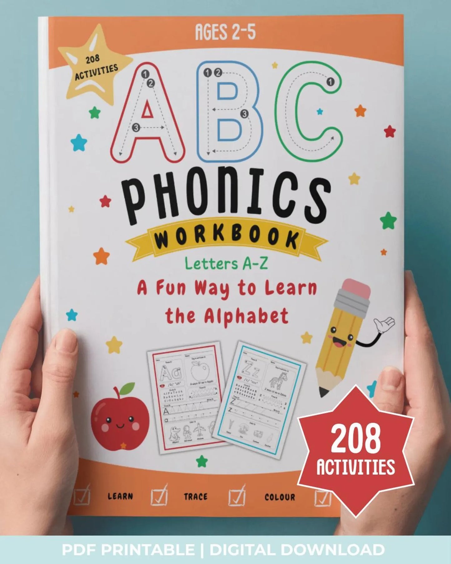 Phonics Workbook & ABC Alphabet Tracing