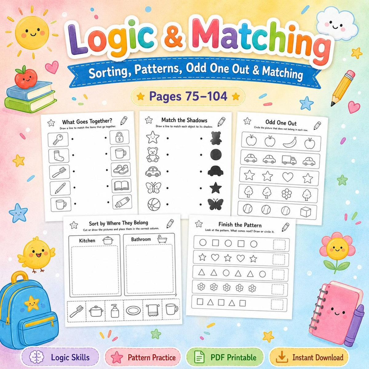 Preschool Curriculum Bundle Ages 3–4 | 200+ Worksheets