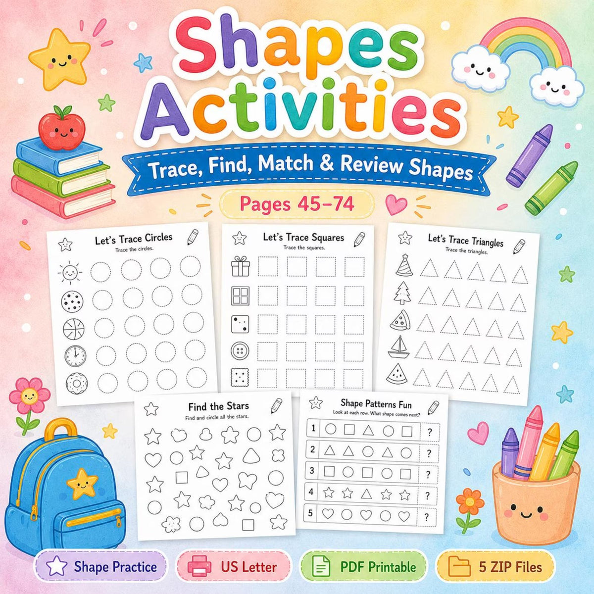 Preschool Curriculum Bundle Ages 3–4 | 200+ Worksheets